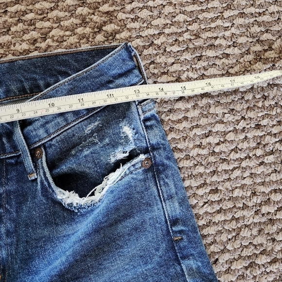 Agolde Toni Straight Ankle Blue Wash Women's Size 25 - Picture 6 of 10